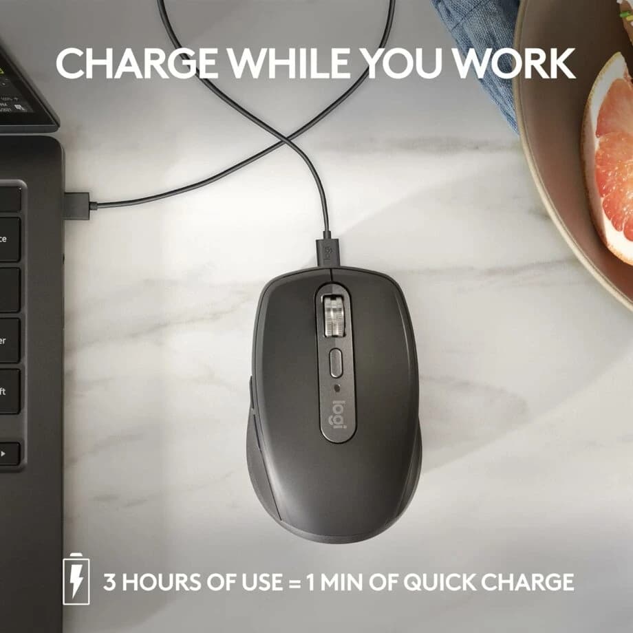 Logitech MX Anywhere 3S Compact Quiet Clicks Wireless Mouse – Graphite