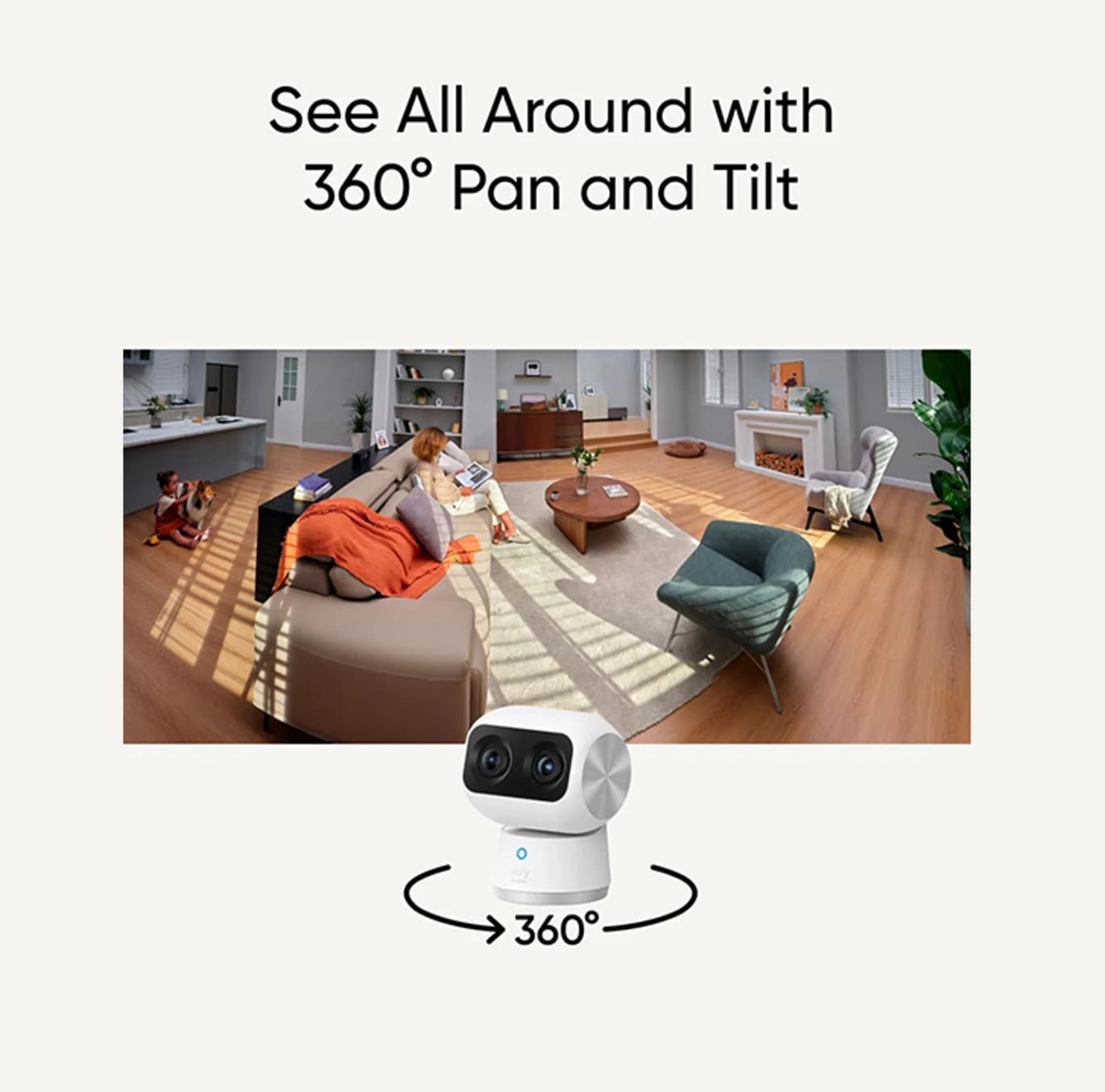 Eufy Indoor Security Camera S350, Dual 4K Cameras