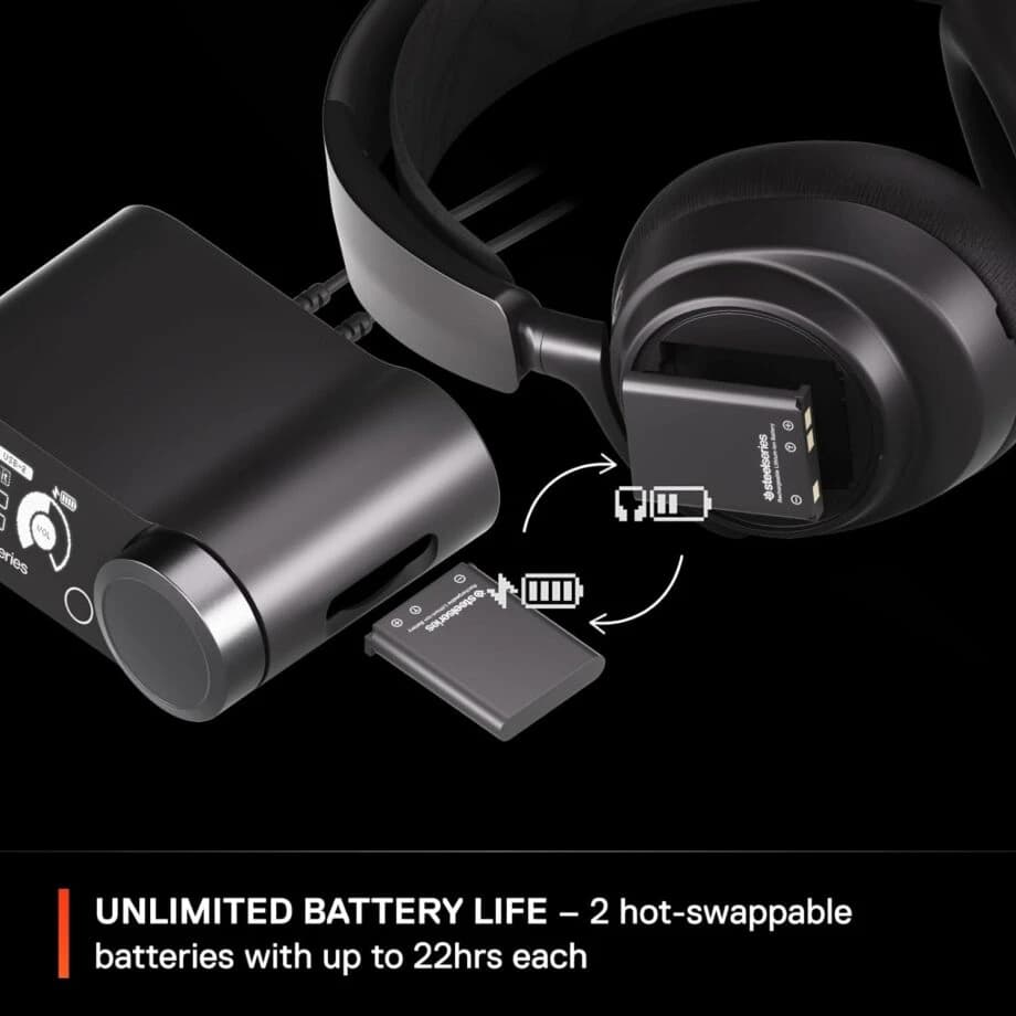SteelSeries Arctis Nova Pro Wireless Gaming Headset, Infinity Power System