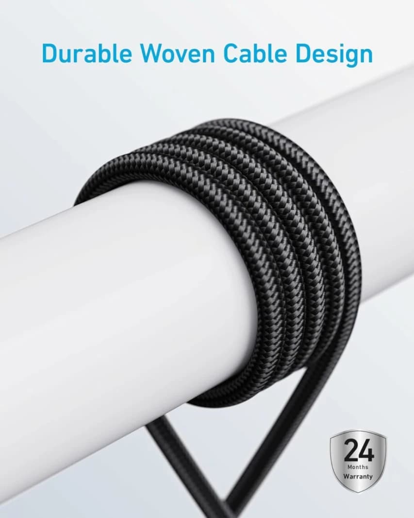 Anker A81C7 Braided Type-C Cable 240W – 3M – Black
