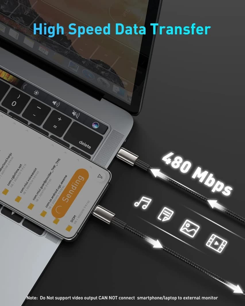 Baseus 100W Braided USB-C Cable - 1M