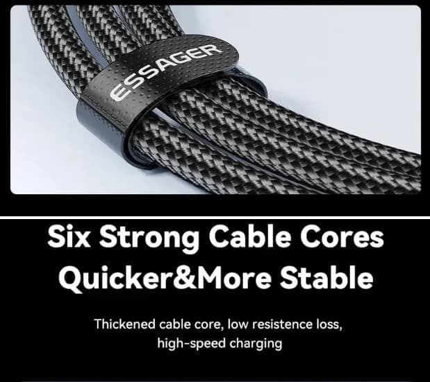 Essager 100W Braided USB C to USB C Cable – 2M