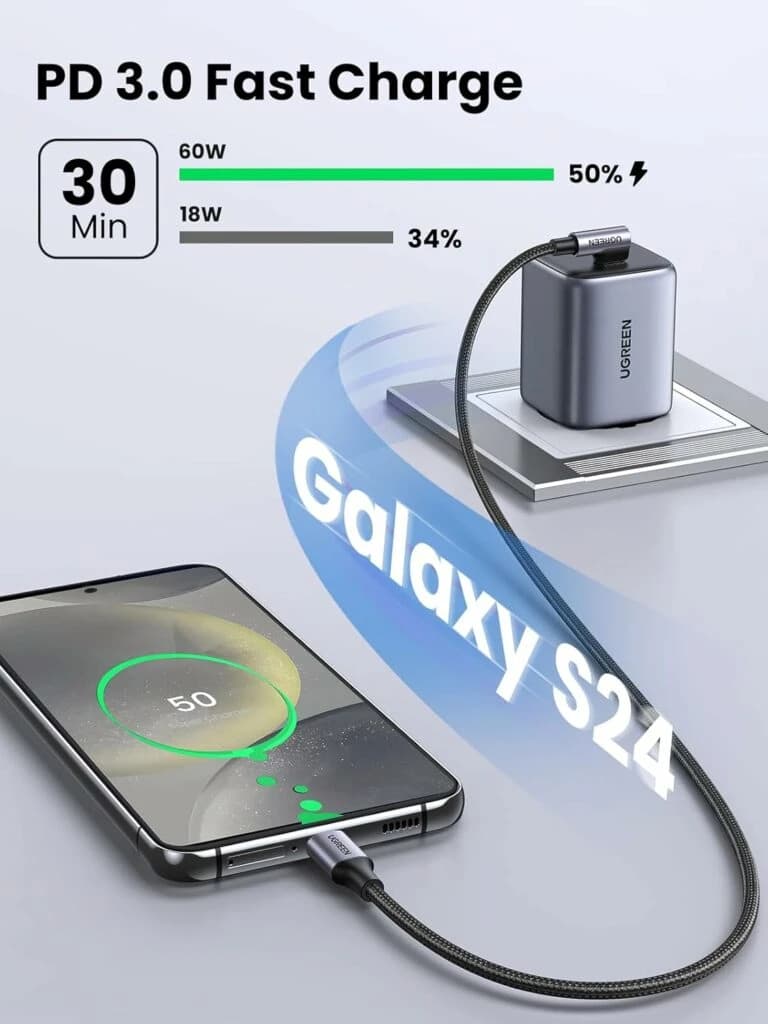 UGreen 50125 USB-C 2.0 Angled Data Cable 2M