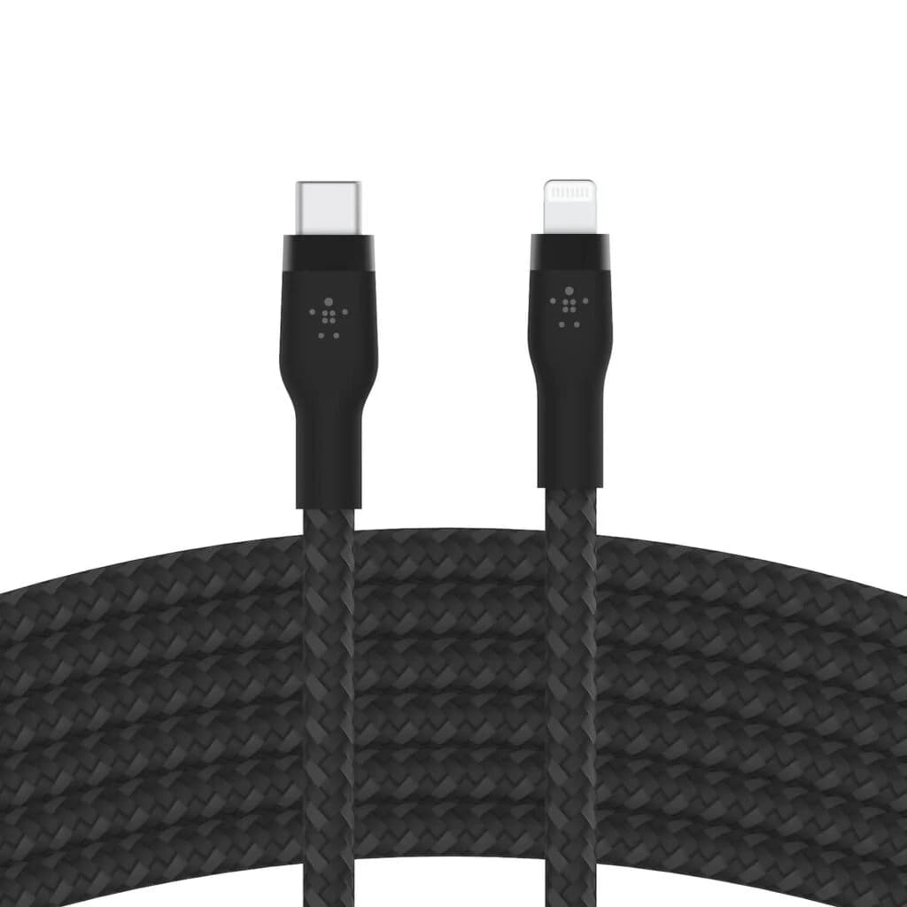 Belkin BoostCharge Pro Flex Braided USB-C to Lightning Cable - 3M - Black