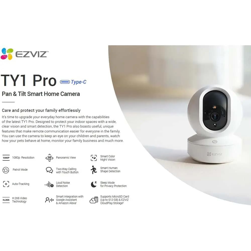 EZVIZ TY1 Pro 2K Wi-Fi Smart Security Camera