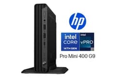HP Pro Mini 400 G9 Desktop PC, 14th Gen Intel Core i7, 16GB RAM, 512GB SSD, Black