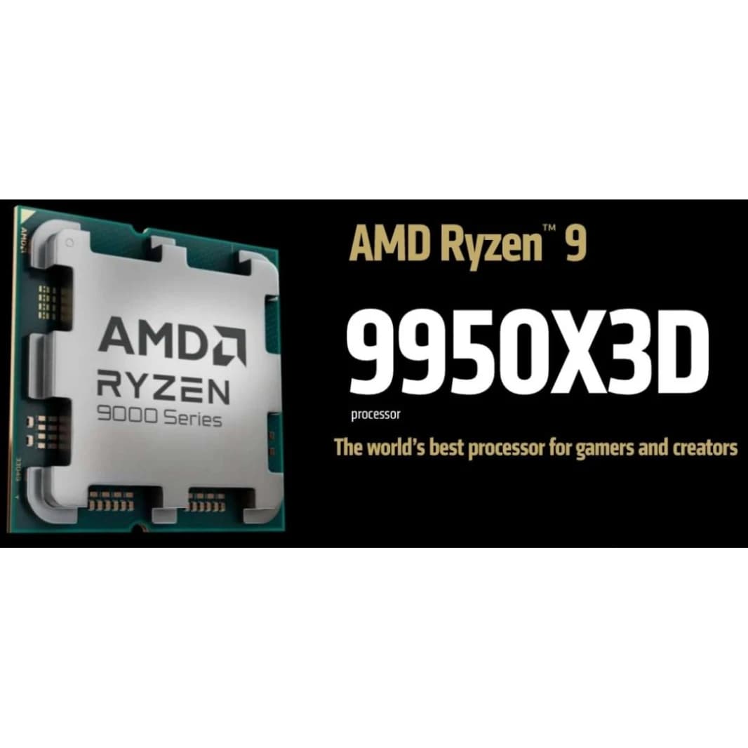 AMD Ryzen 9 9950x3D 16 Core 4.3GHz (5.7 GHz Max Boost) 132MB Cache AM5 Desktop Processor