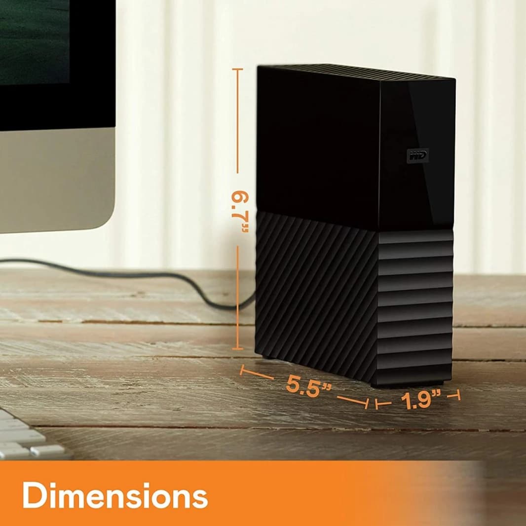 WD My Book 18TB Desktop External Hard Drive USB 3.0 with Password Protection & Auto Backup
