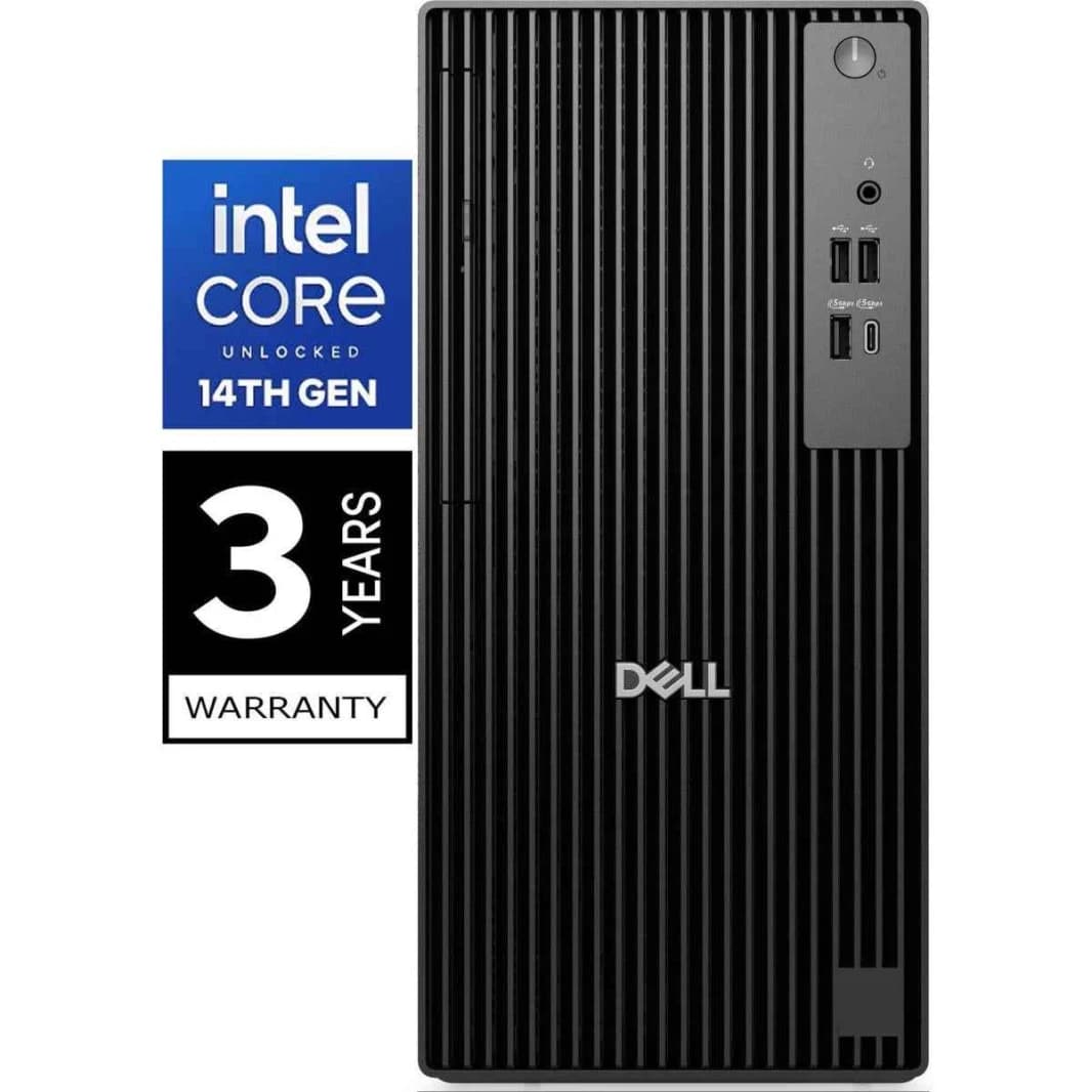 Dell Pro Tower Q1250 (2025) 14Gen Intel Core i7 14700 20-Cores Desktop - Black