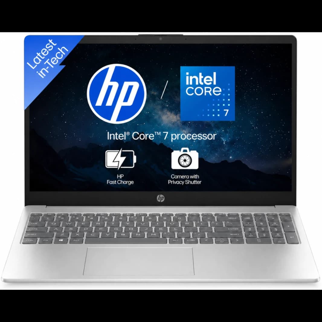 HP Laptop 15 FD0099NQ - Intel Core 7 Slim Design with Fast Charging