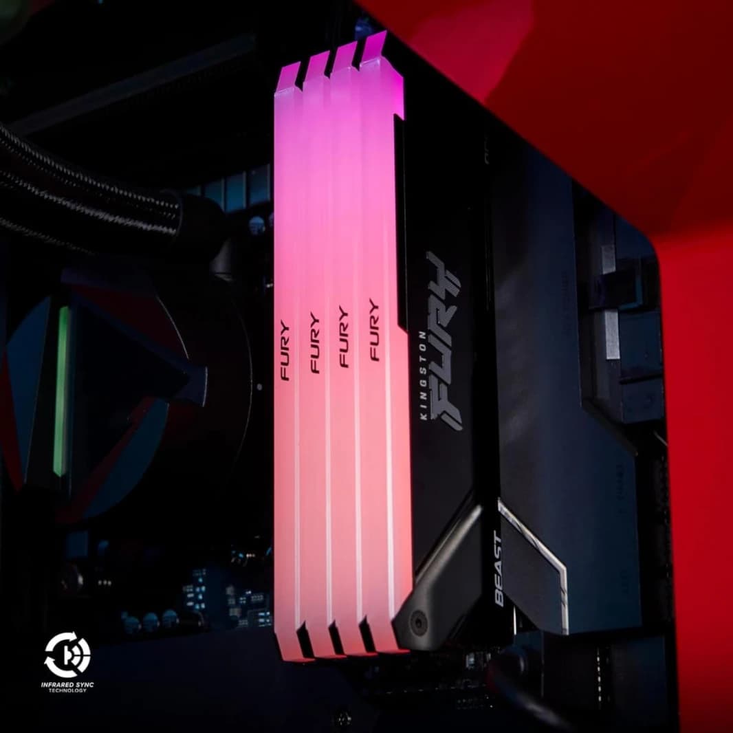 Kingston Fury Beast RGB 16GB DDR5 Desktop Memory