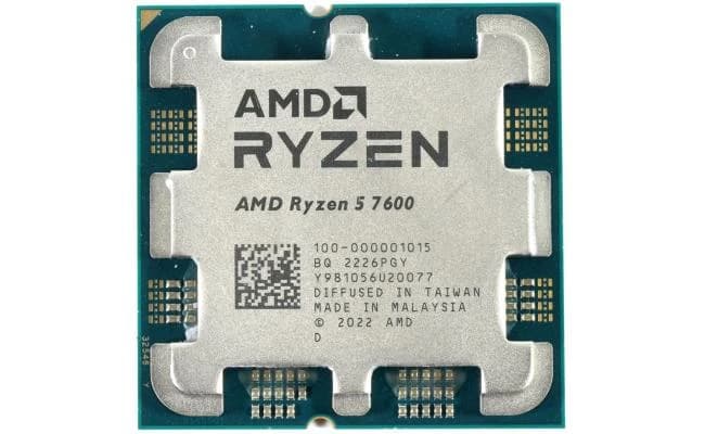 AMD Ryzen 5 7600 6 Core 3.8GHz (5.1 GHz Max Boost) 32MB Cache AM5 Desktop Processor
