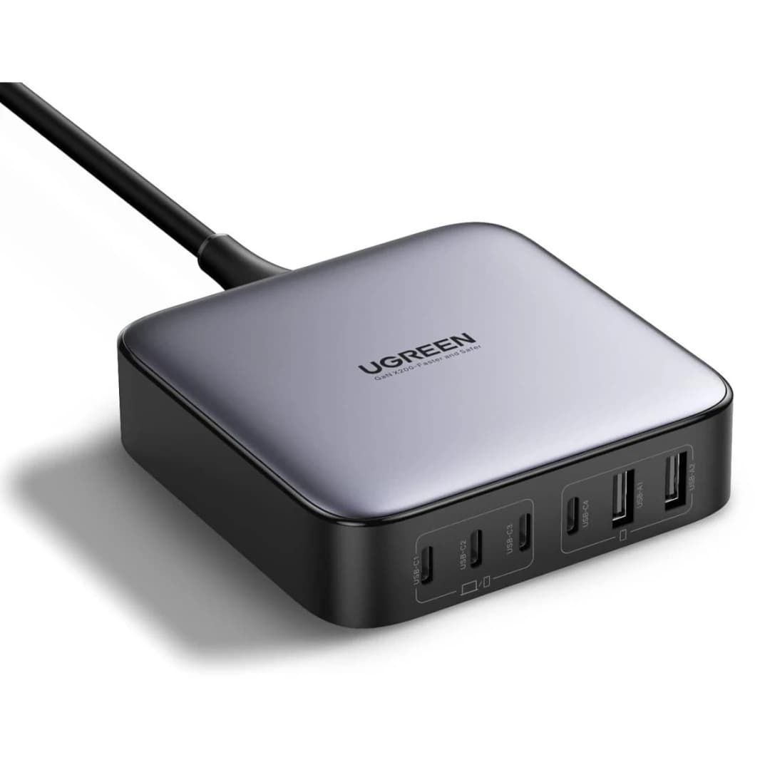 Ugreen Nexode 200w GaN USB-C Charging Station, 6-Port Desktop Charger