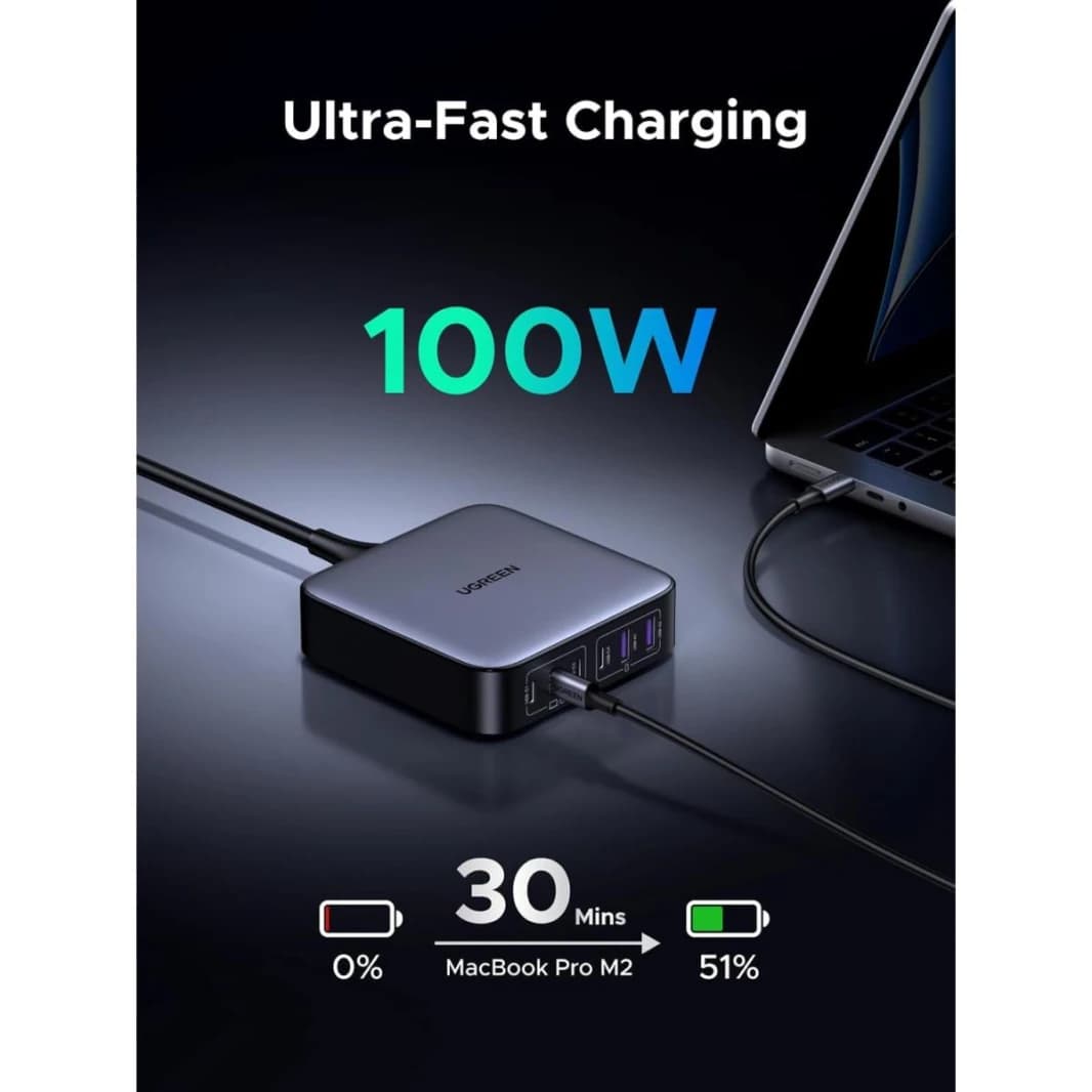 Ugreen Nexode 200w GaN USB-C Charging Station, 6-Port Desktop Charger