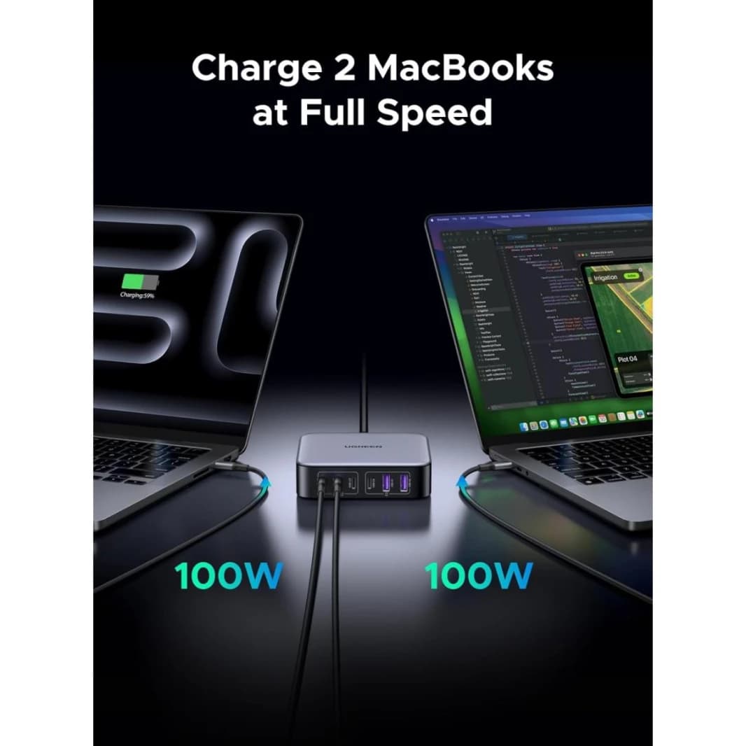 Ugreen Nexode 200w GaN USB-C Charging Station, 6-Port Desktop Charger