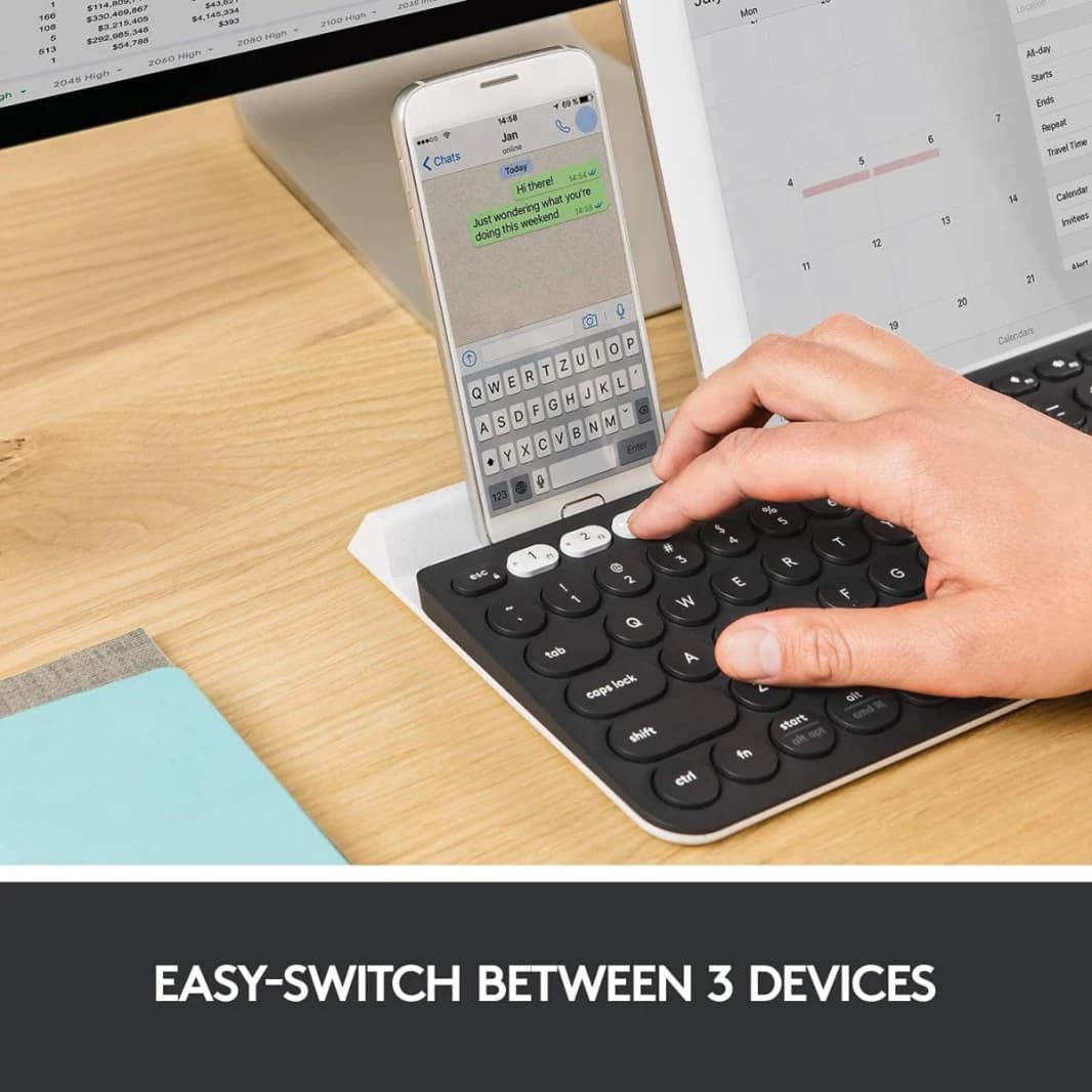 Logitech K780 Multi Device Bluetooth Keyboard for Computers and Mobile Devices