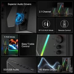 Redragon GS520 Pro Gaming Speakers with Subwoofer, 2.1 Channel RGB