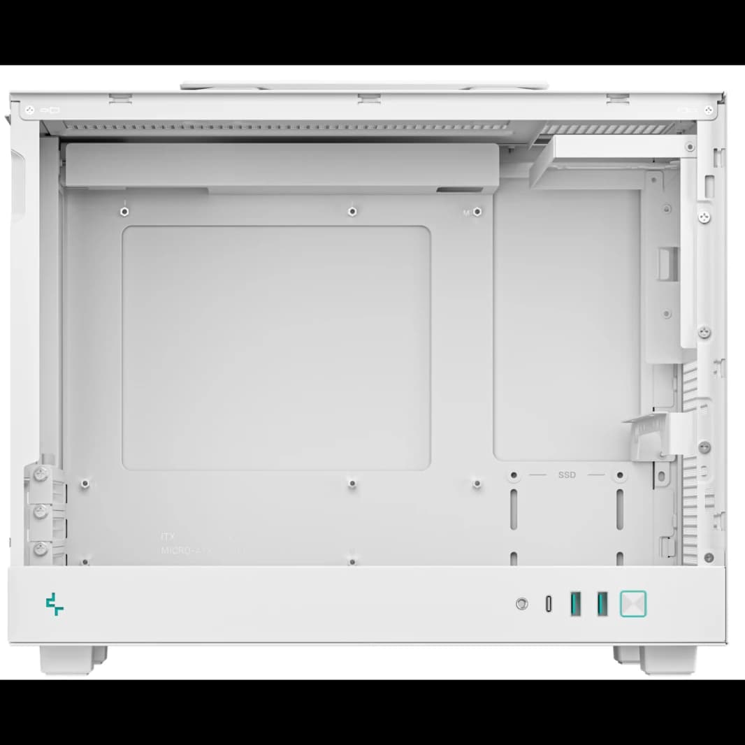 Deepcool Ch160 Plus Micro ATX Computer Case, White