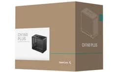 Deepcool CH160 Plus Micro ATX Computer Case, 240mm Radiator Support, Black