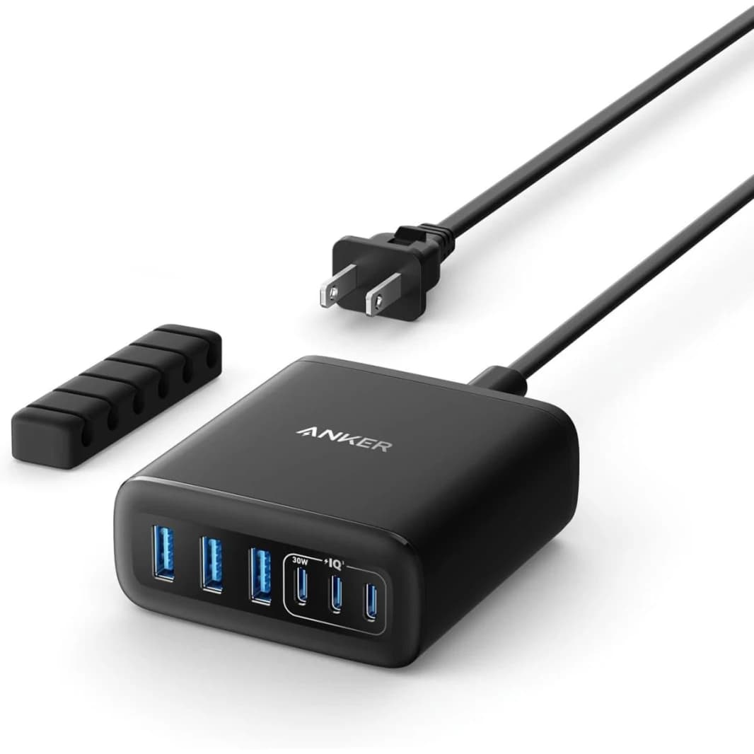 Anker Desktop Charger, Fast Charging USB C with 112W Max, 6 Port