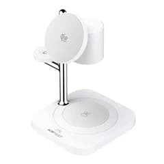 Acefast E39 4-In-1 Wireless Charging Station with Night Light - White