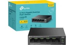 TP-Link LS105GP 5-Port Gigabit Desktop Switch with 4-Port PoE+