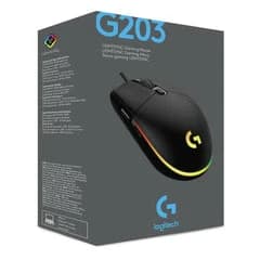 Logitech G203 Wired Gaming Mouse with RGB and Programmable Buttons