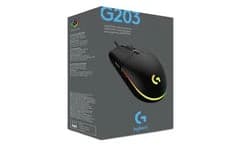 Logitech G203 Wired Gaming Mouse with RGB and Programmable Buttons