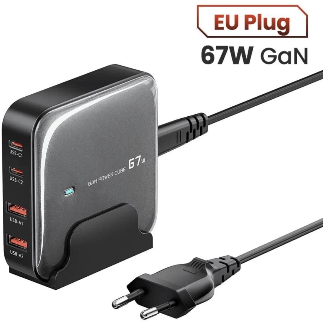 Toocki 67w 4 Port USB PD Charger with Fast Charging