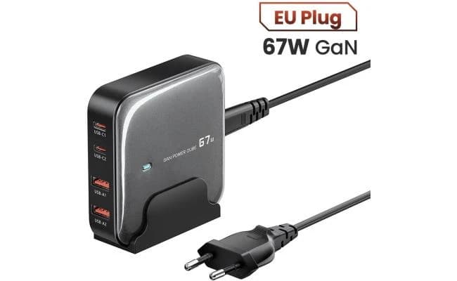 Toocki 67w 4 Port USB PD Charger with Fast Charging