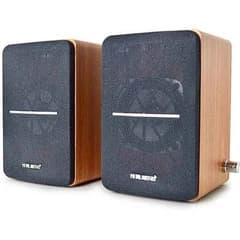 JT-009 USB+AUX Wooden Desktop Computer Speaker