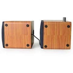 JT-009 USB+AUX Wooden Desktop Computer Speaker