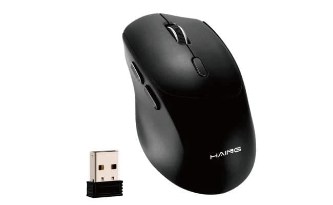 Haing Hi T17 Optical USB Wireless Mouse with Type C Adapter