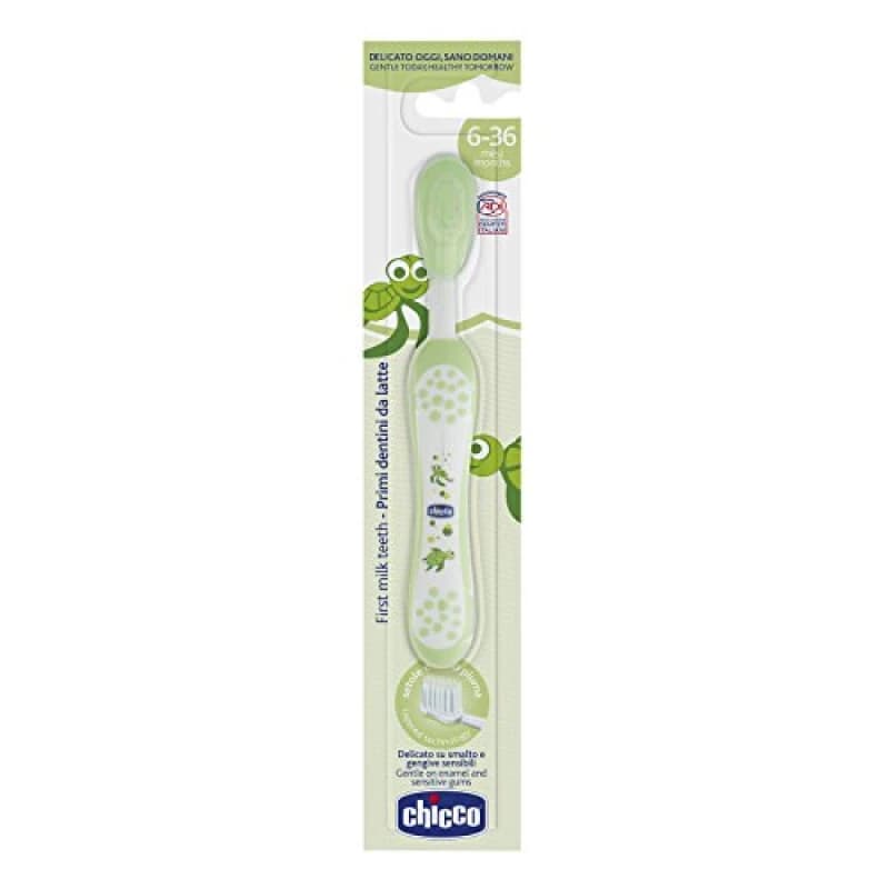 Chicco Green Milk Teeth Toothbrush (6m-3yrs)
