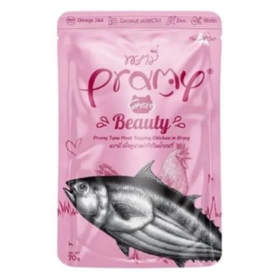 Pramy Tuna Topping Chicken in Gravy 70g (12 Pack)
