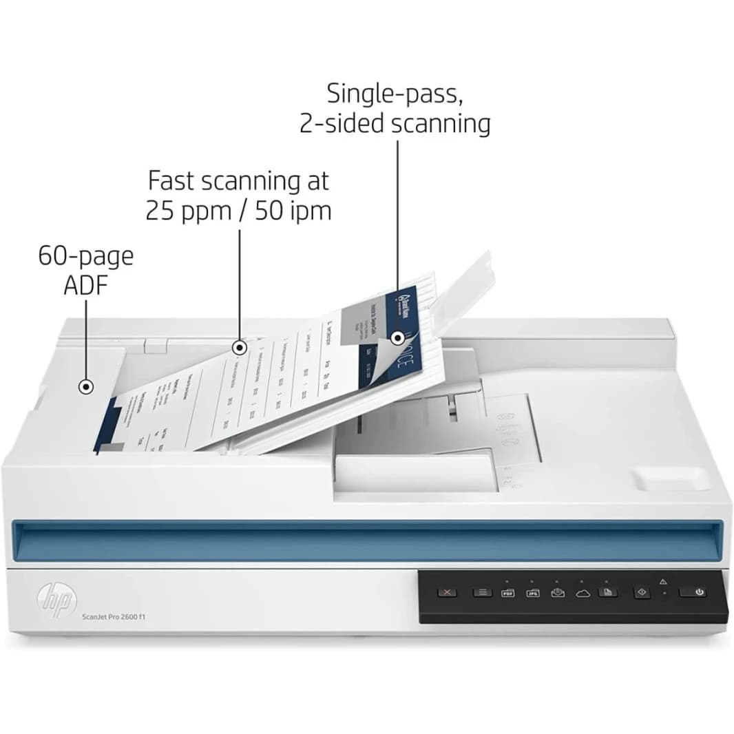 HP ScanJet Pro 2600 F1 Fast Scanner with Auto Document Feeder