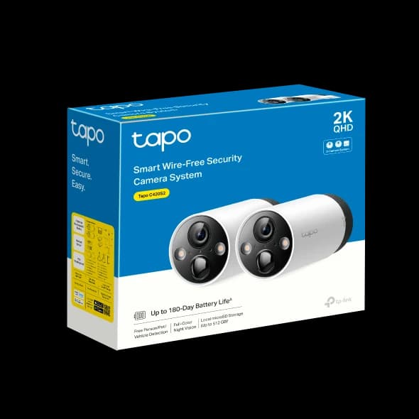 Tapo C420S2 Smart Wire-Free Security 2-Camera System