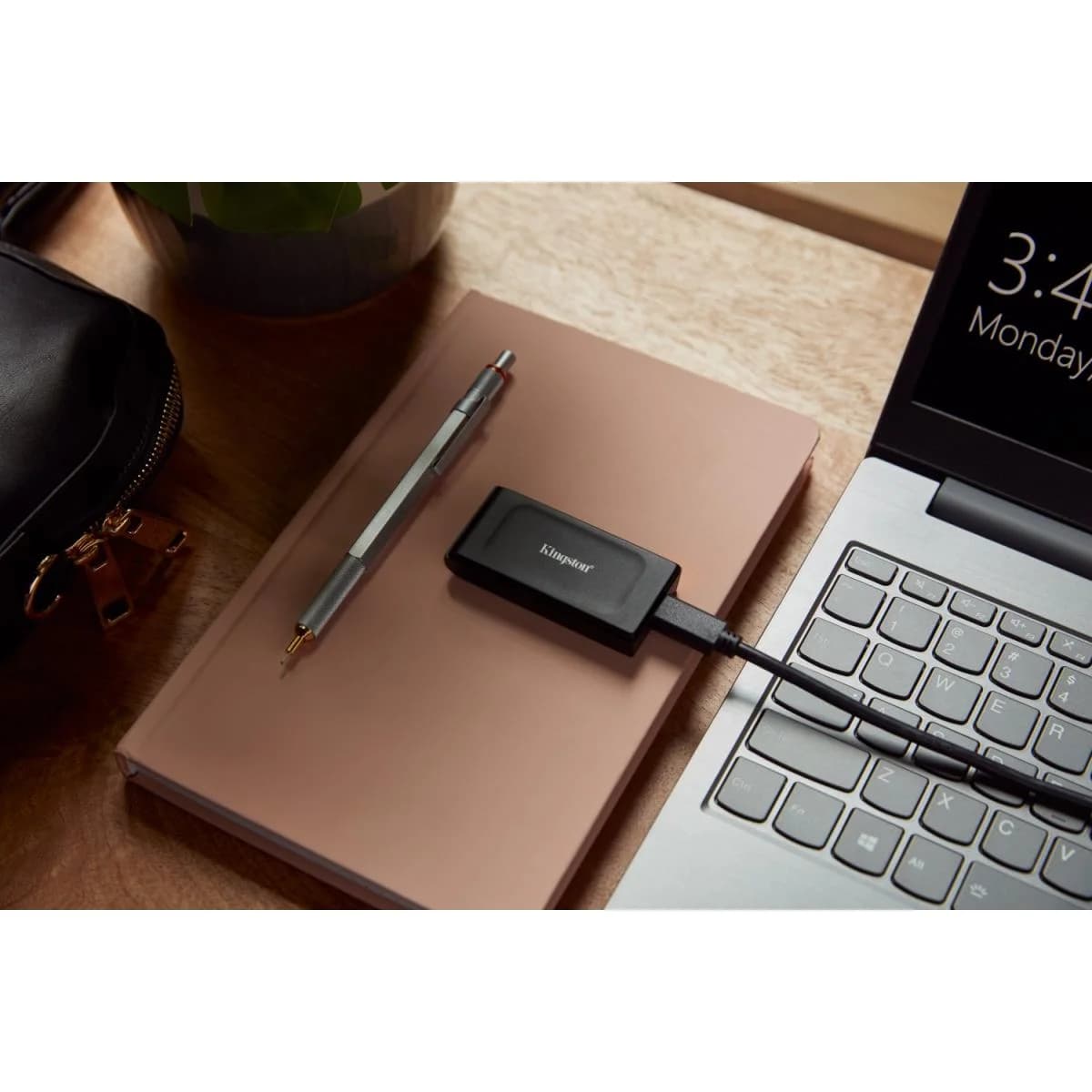 Kingston XS1000 2TB External SSD with USB-C to USB-A