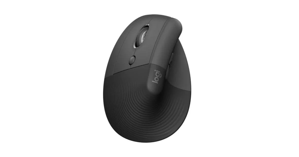 Logitech Lift Vertical Ergonomic Wireless Mouse - Graphite