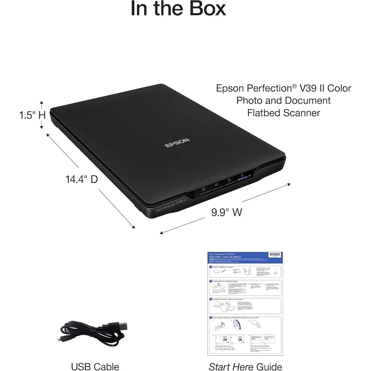 Epson V39 II Photo & Document Flatbed Scanner