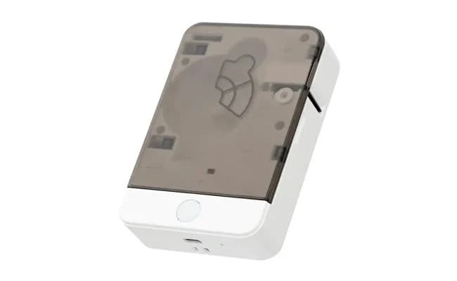 طابعة الملصقات الحرارية المحمولة Xprinter HP6 بتقنية بلوتوث وUSB - أبيض