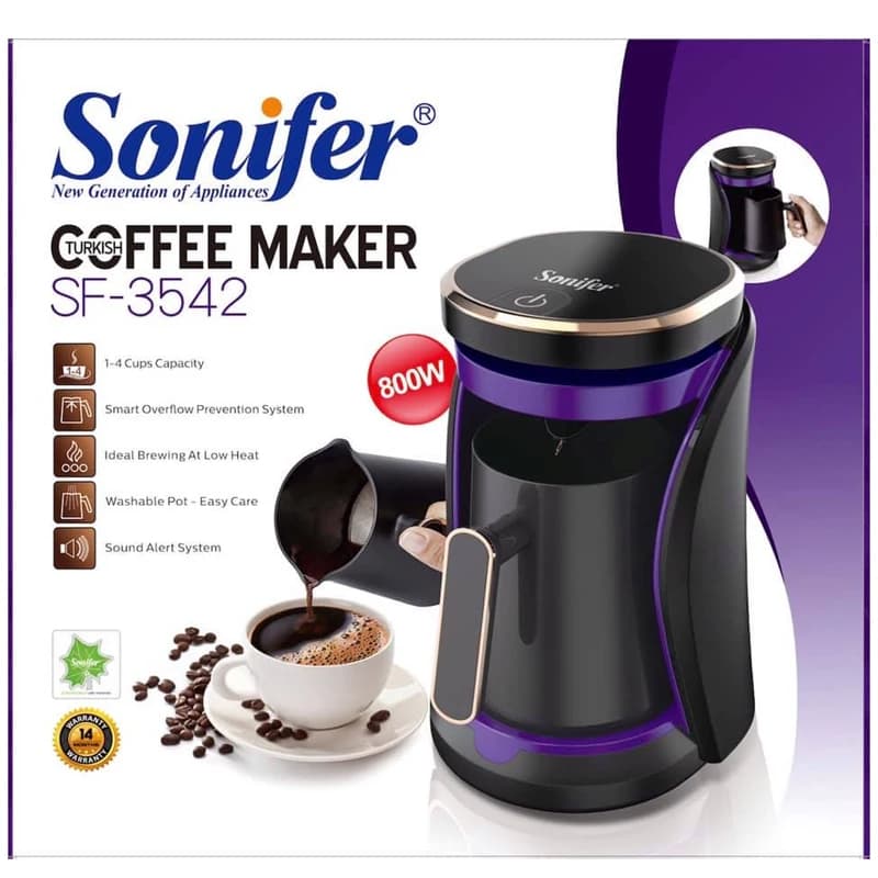 Sonifer Automatic Turkish Coffee Maker with Safety System