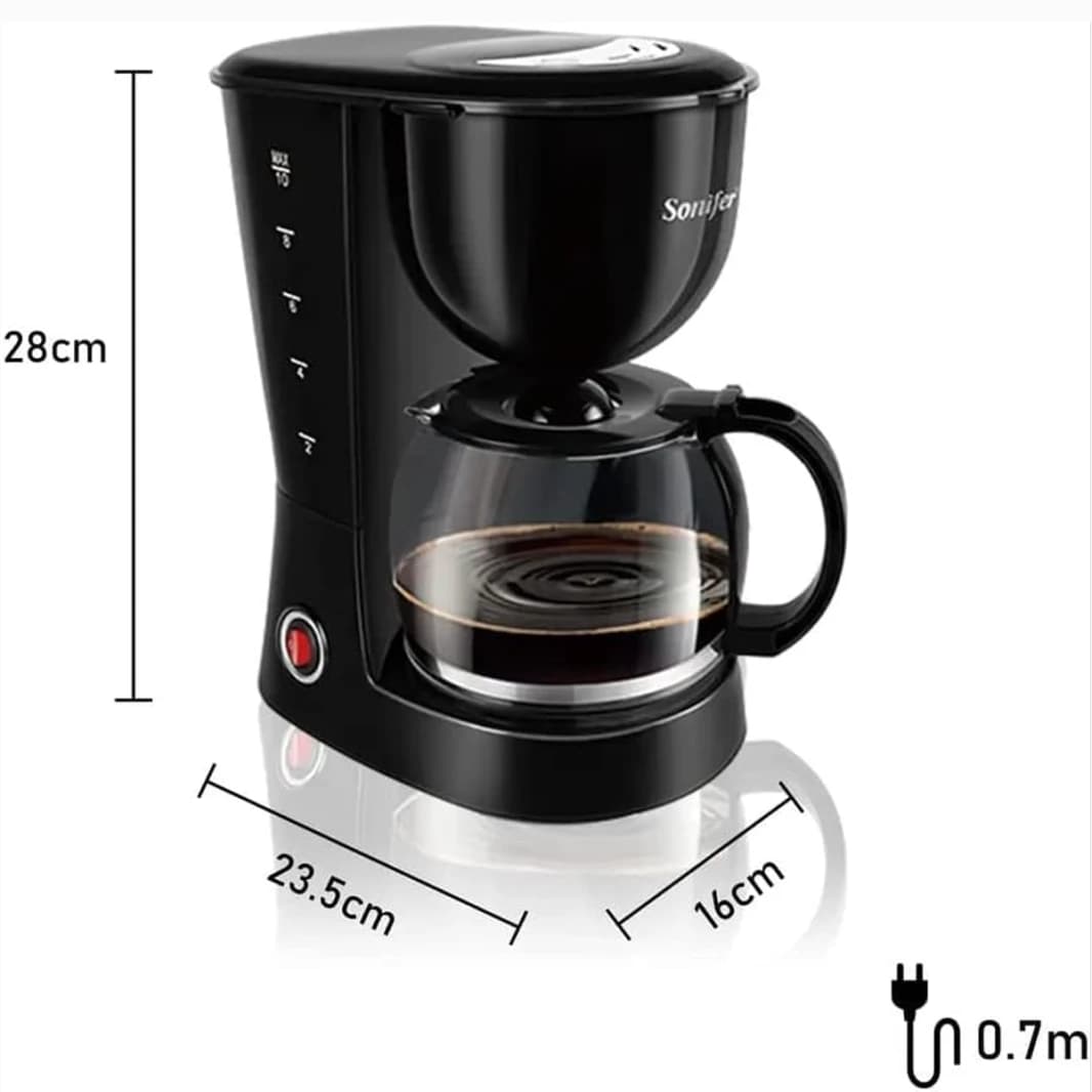 Sonifer Drip Coffee Maker 10-12 Cups, 800W