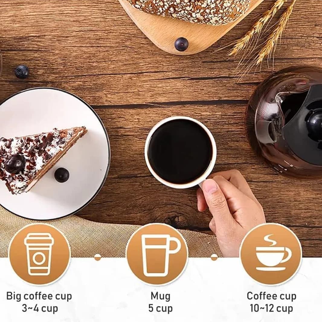 Sonifer Drip Coffee Maker 10-12 Cups, 800W