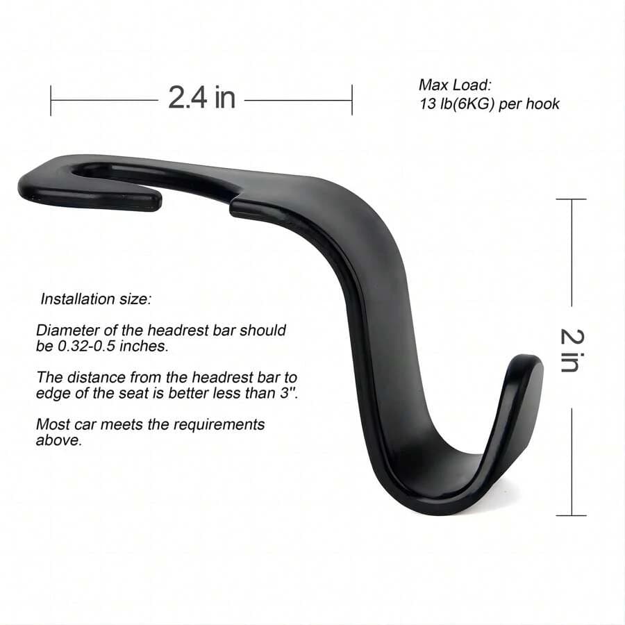 Multifunctional Backseat Storage Hook (4 Pieces)