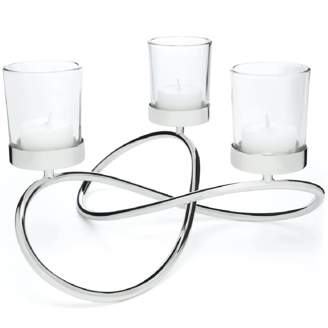 Tealight Holder Infinity Silver Color