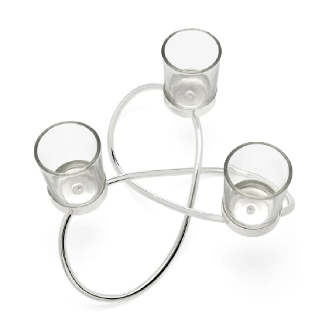 Tealight Holder Infinity Silver Color