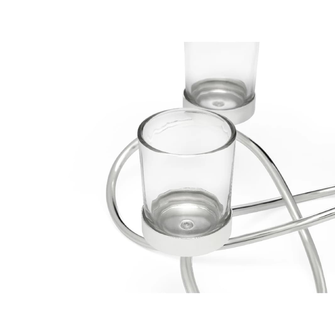 Tealight Holder Infinity Silver Color