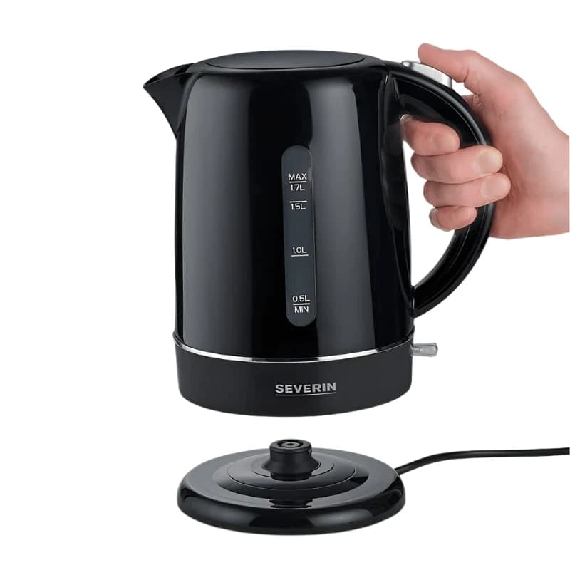Severin Kettle with Automatic Steam Stop, 1.7L, 2200W, Black