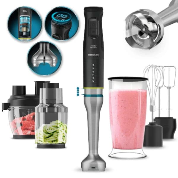 Cecotec Hand Blender Total Destroy, 1500 Watts, 800 ml, Black